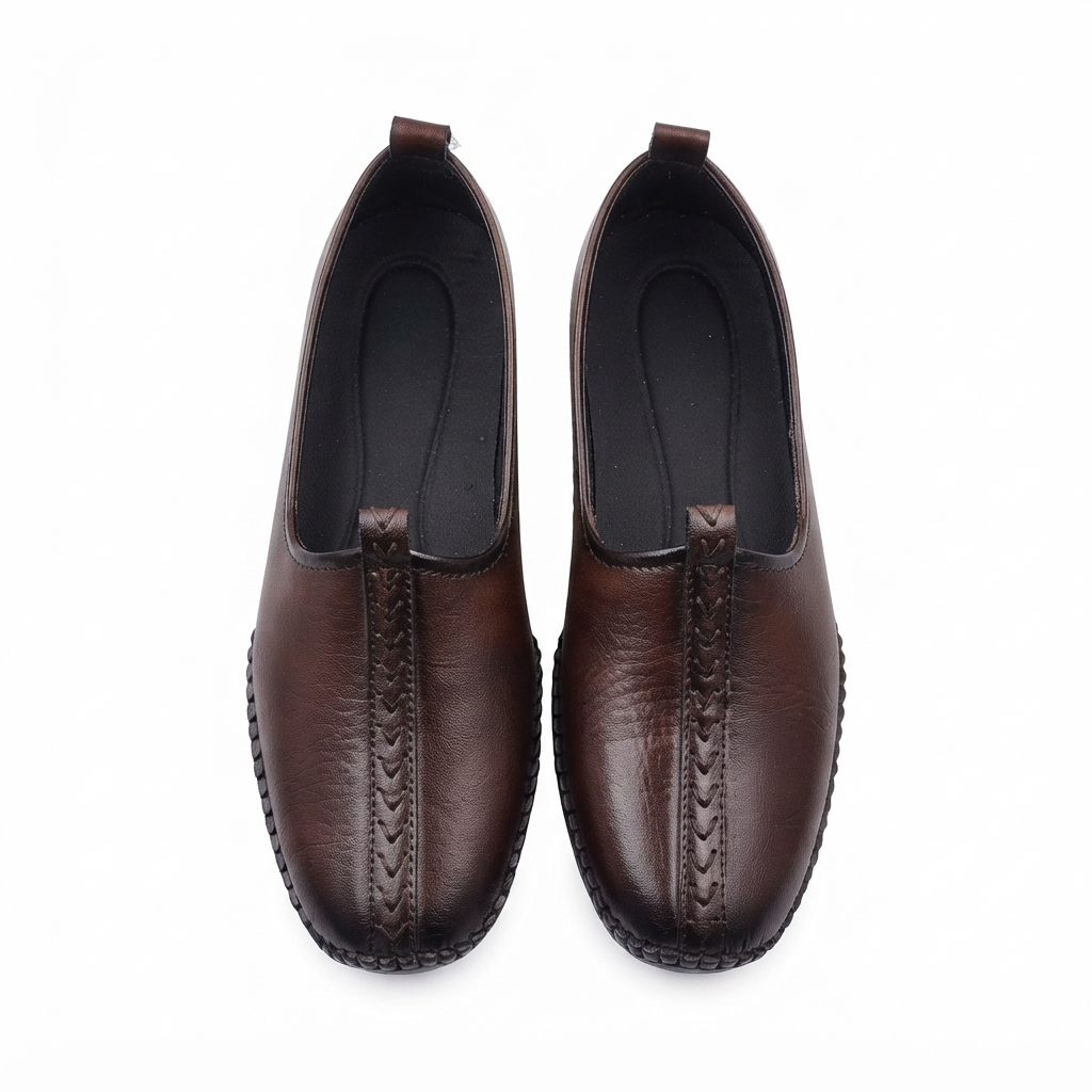 Men's Synthetic Slip-On Loafers For Casual Daily Wear, Cushioned Footbed and Rubber Sole | Stylish Everyday Comfort Shoes for Men