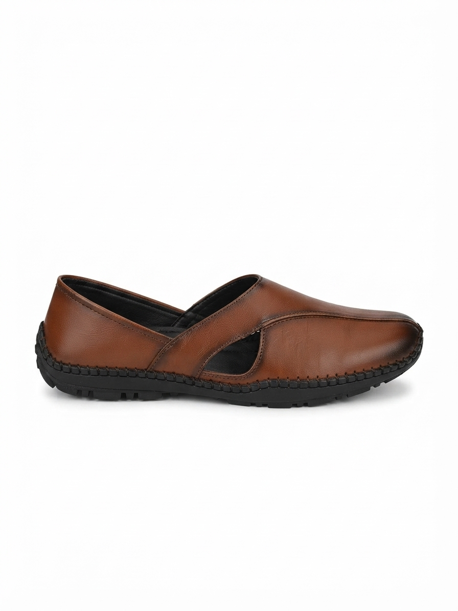 Men's Synthetic Casual Slip-On Loafers , Cushioned Footbed and Rubber Sole | Stylish Everyday Comfort Shoes for Men