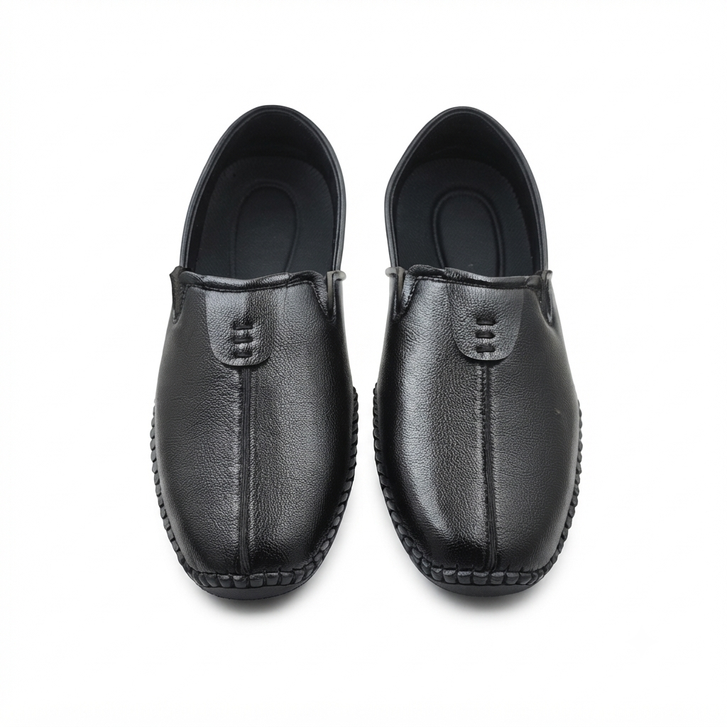 Men's Casual Slip-On Loafers with Synthetic Material, Cushioned Footbed and Rubber Sole | Stylish Everyday Comfort Shoes for Men