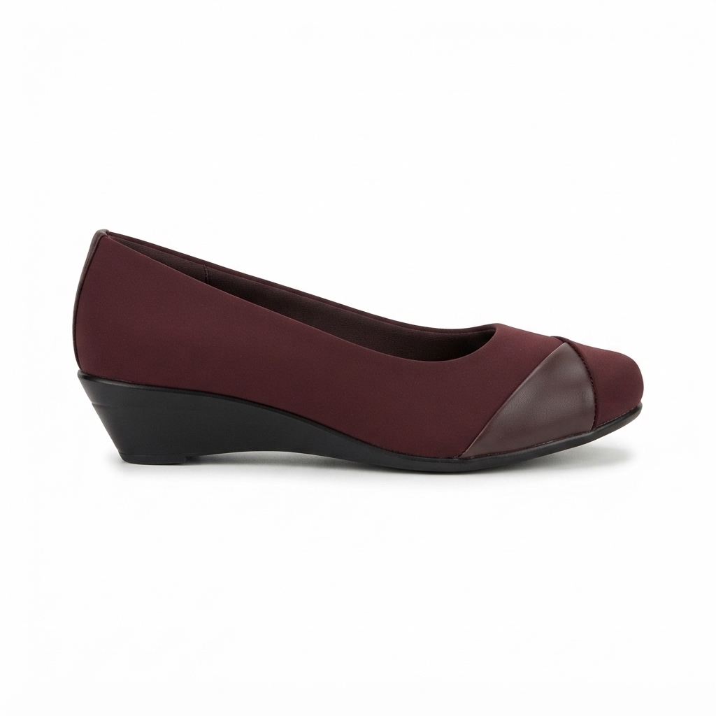 Women's Comfortable Wedge Heel Bellies with Synthetic Lycra Upper, PU Sole & Cushioned Footbed