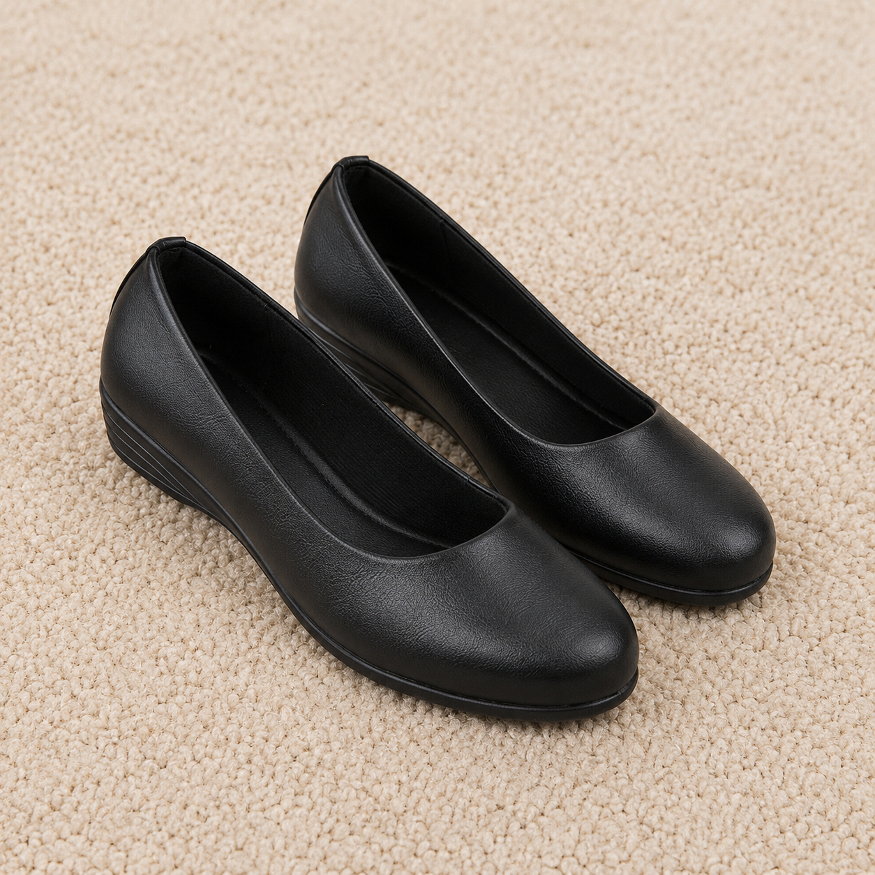 Women’s Fashion Comfortable Bellies | Synthetic Upper Cushioned Air Mix Sole Lightweight Slip-On Wedge Heel Shoes for Casual, Office & Daily Wear