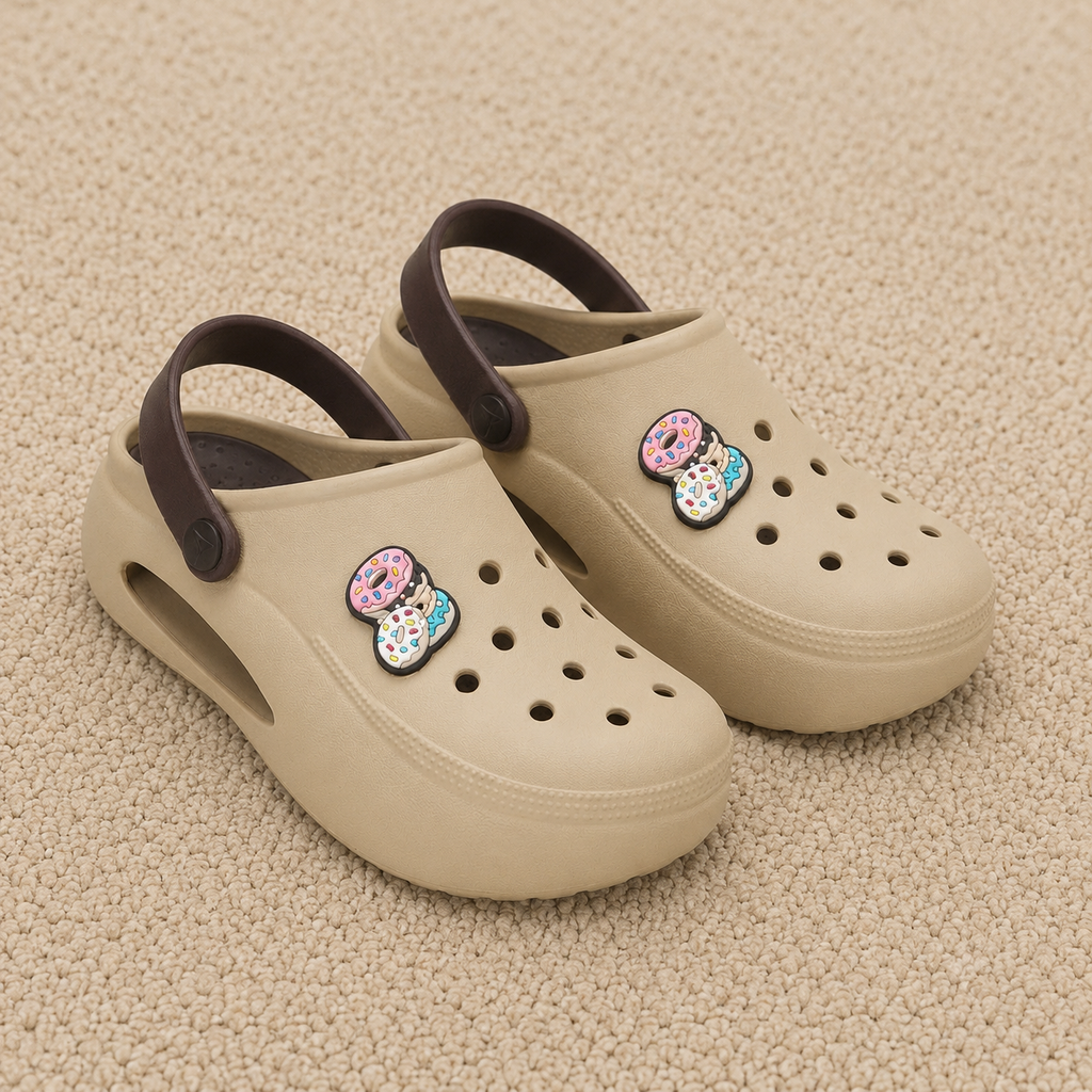 Lightweight EVA Clogs with Synthetic Upper | Cushioned Comfortable Slip-On Footwear with Back Strap | Breathable Casual Clogs for Daily Wear, Walking & Outdoor Use