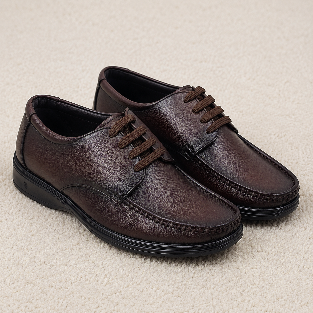 Men's Lace-Up Formal Wear Shoes – Lightweight PU Sole & Cushioned Comfort