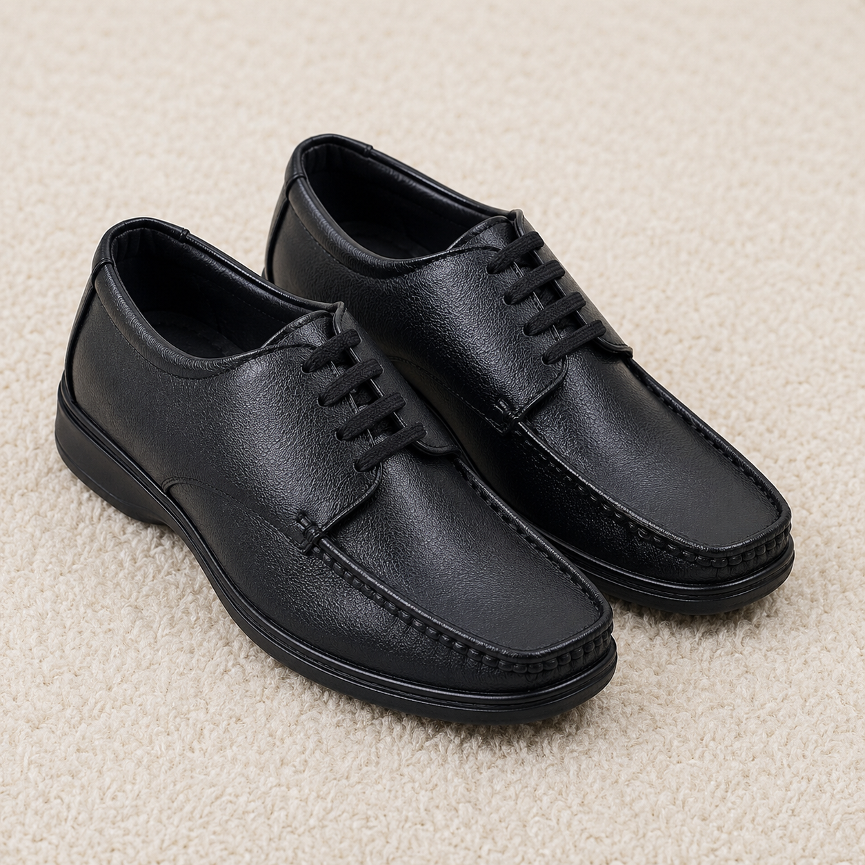 Men's Lace-Up Formal Wear Shoes – Lightweight PU Sole & Cushioned Comfort