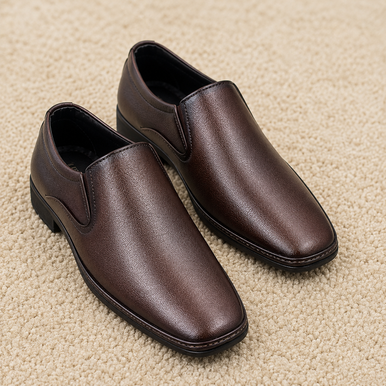 Men's Formal Slip-On Shoes for Corporate Office, Business Meetings & Formal Events, Synthetic Upper, Cushion Padding, and PU Sole