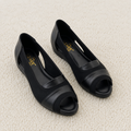 Women's Cushion Padding Peep-Toe Sandals | Dual-Texture Synthetic Upper with Elegant Cutouts & Lightweight Air-Mix Sole