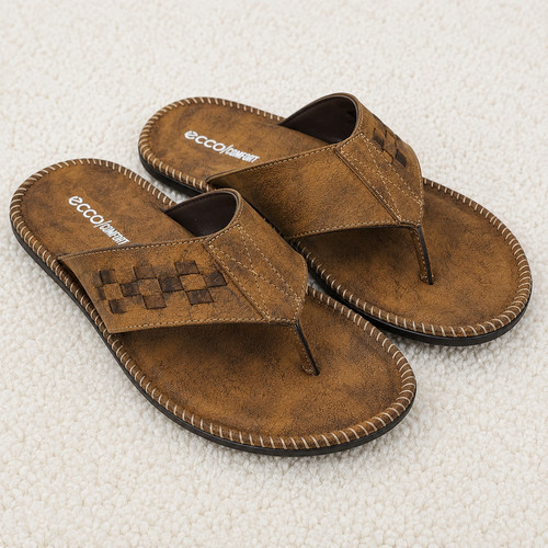 Men Textured Cushioned Comfort chapple with Air Mix Sole