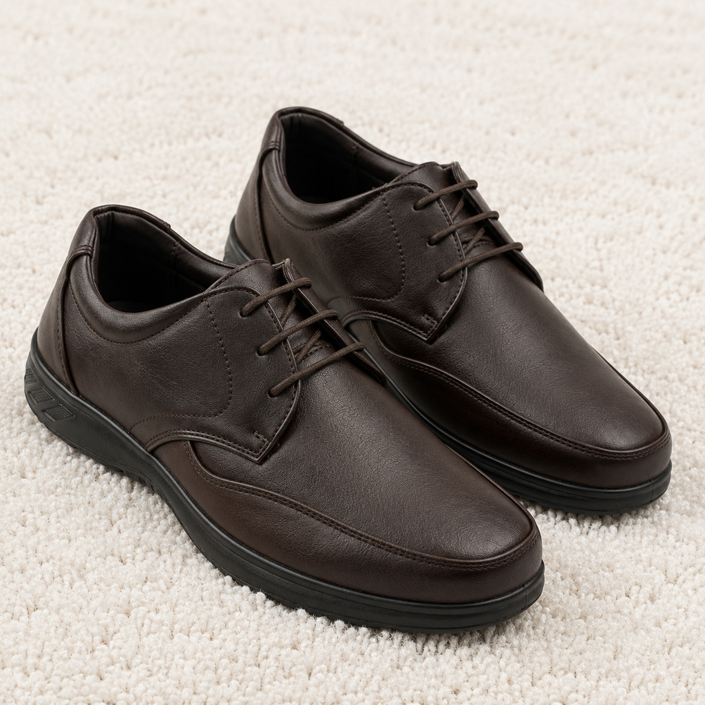 Men’s Orthopedic Lace-Up Casual Shoes with Arch Support & Cushioned Comfort