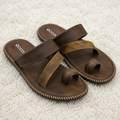 Men’s Cushioned Toe-Ring chapple with Air Mix Sole | Synthetic Upper Casual Comfort Slides