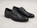 Men's Professional Textured Derby Shoes with Cushion Padding and Durable PU Sole