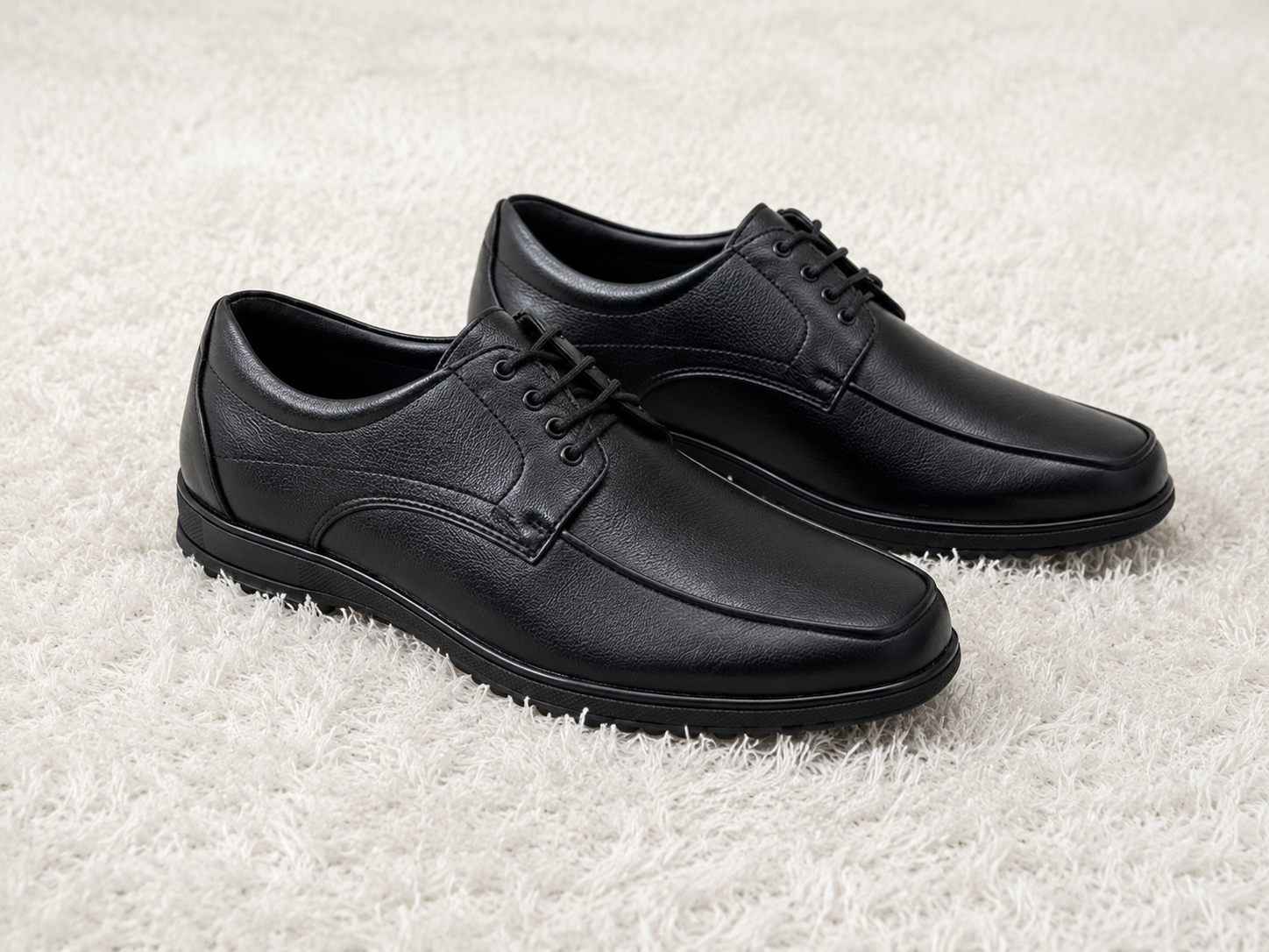 Men's Formal Textured Derby Shoes with Advanced Cushion Padding and Durable Rubber Sole