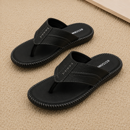 Comfort Men's Textured V-Strap chapples | Cushioned Synthetic Leather Thong Sandals with Durable Air-Mix Sole (Copy)