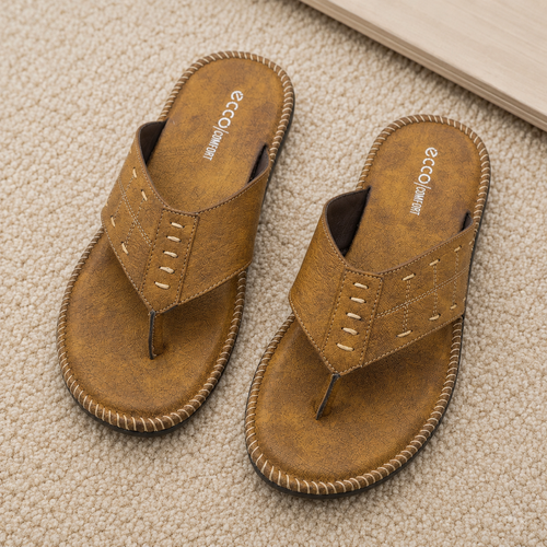 Comfort Men's Padded V-Strap chapple | Premium Synthetic Leather Thong Sandals with Air-Mix Sole