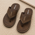 Comfort Men's Textured V-Strap chapples | Cushioned Synthetic Leather Thong Sandals with Durable Air-Mix Sole
