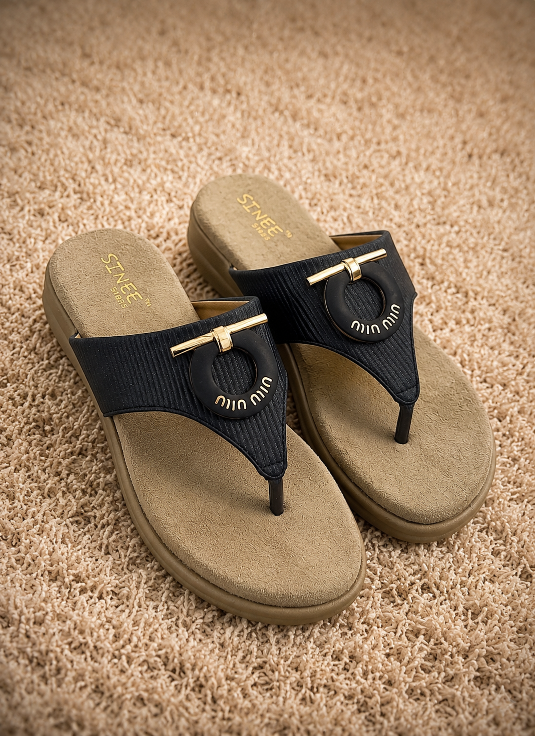 Women's Fashion Thong chapples | Lightweight Air Mix Sole Cushioned Daily Wear Flats