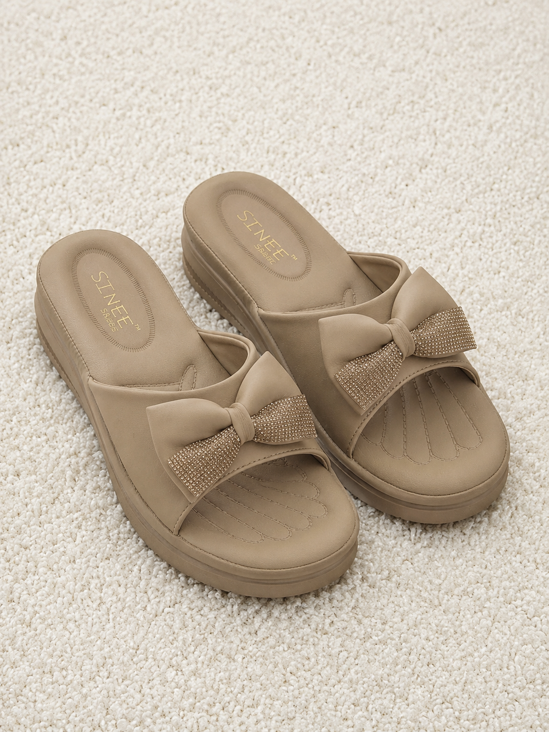 Women's Fashion Slip-On Wedge Slippers | Lightweight Air Mix Sole Cushioned Slides