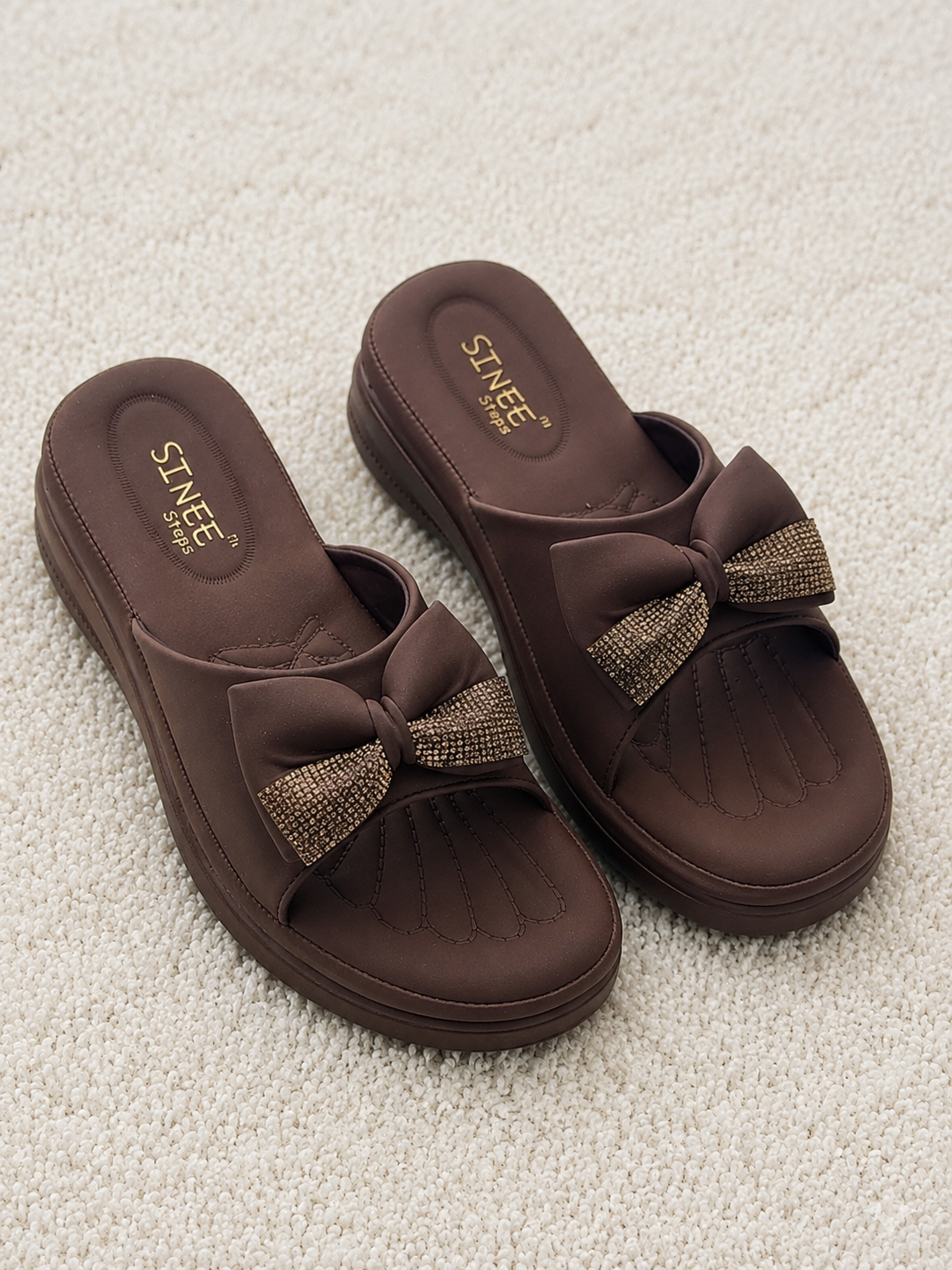 Women's Fashion Slip-On Wedge Slippers | Lightweight Air Mix Sole Cushioned Slides