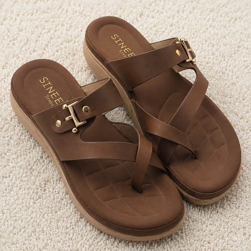 Fashion Women's Thong chapples | Lightweight Air Mix Sole Cushioned Daily Wear Wedges (Copy)