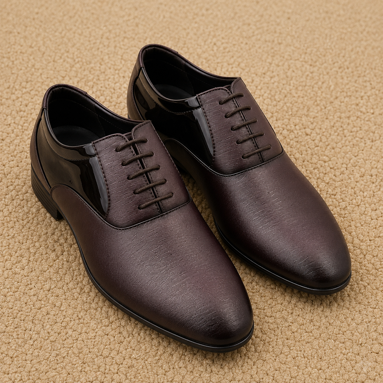Men's Formal Shoes | Lightweight PU Sole Cushion Padded Executive Lace-Ups