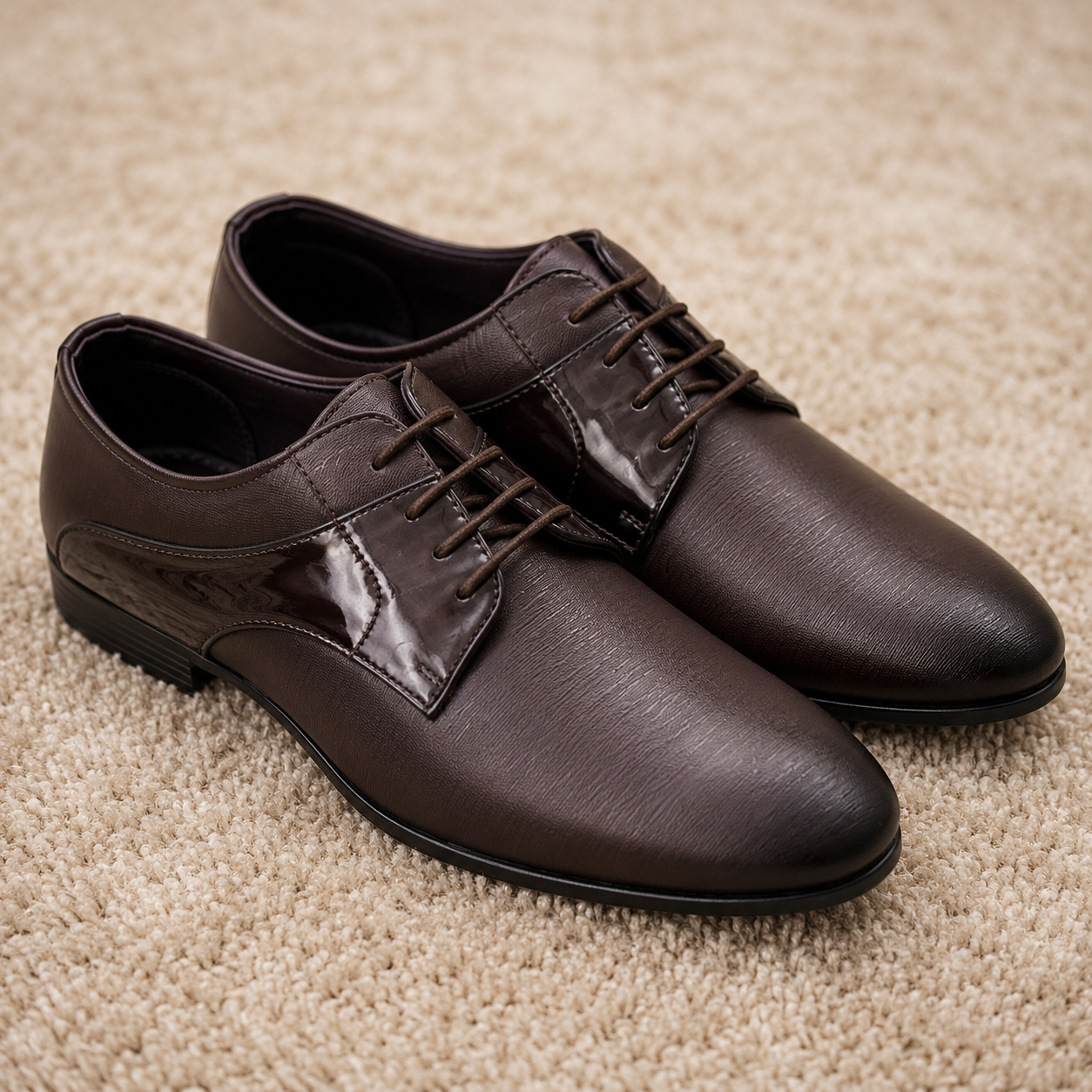 Men's Synthetic Formal Shoes | Lightweight PU Sole Cushion Padded Executive Lace-Ups