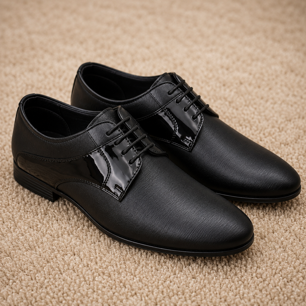 Men's Synthetic Formal Shoes | Lightweight PU Sole Cushion Padded Executive Lace-Ups