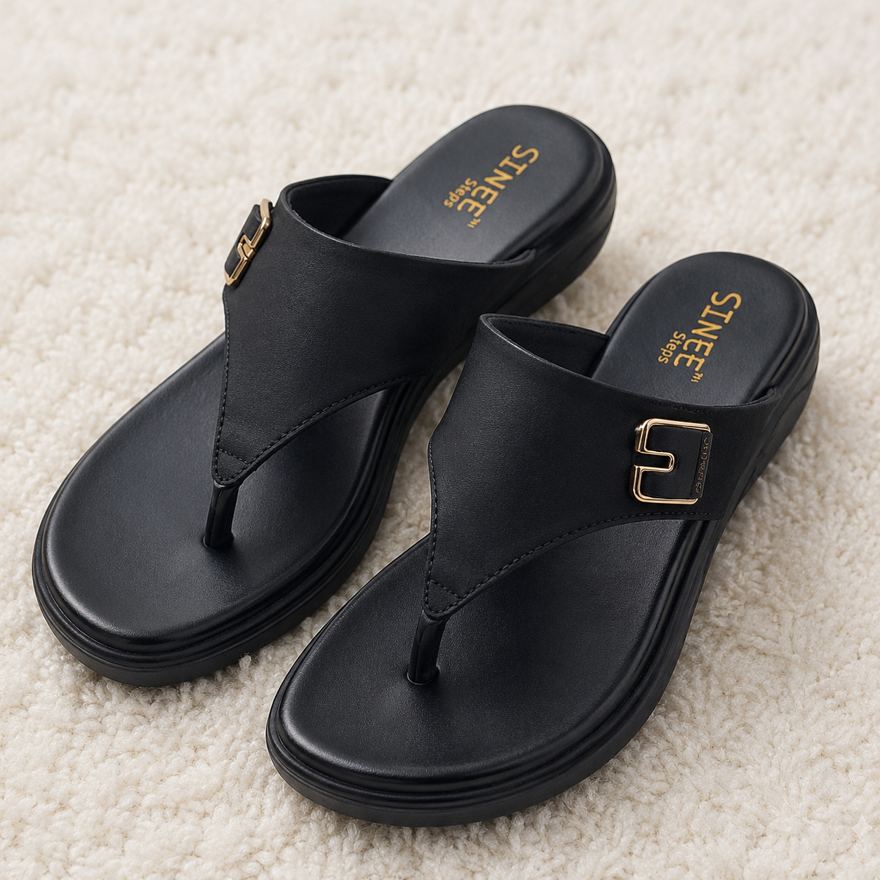 Women's Fashion Low Wedge chapples | Lightweight Air Mix Sole Stretch Lycra Comfort Mules