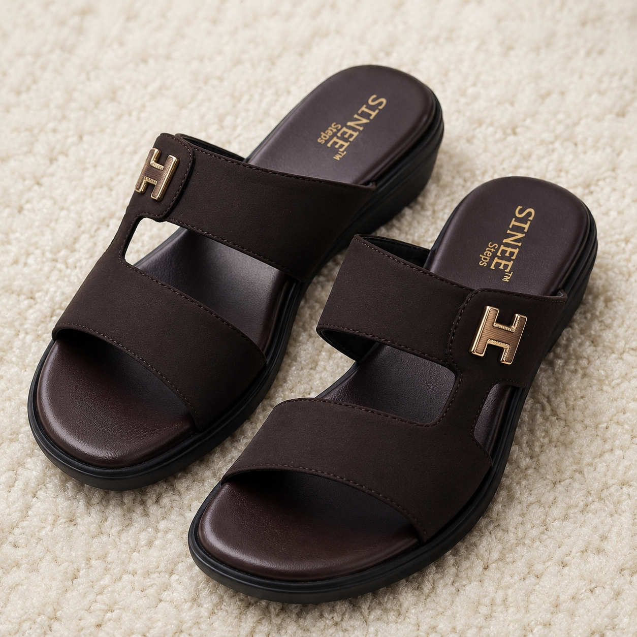 Women's Fashion Dual-Strap Slippers | Lightweight Air Mix Sole Stretch Lycra Comfort Mules