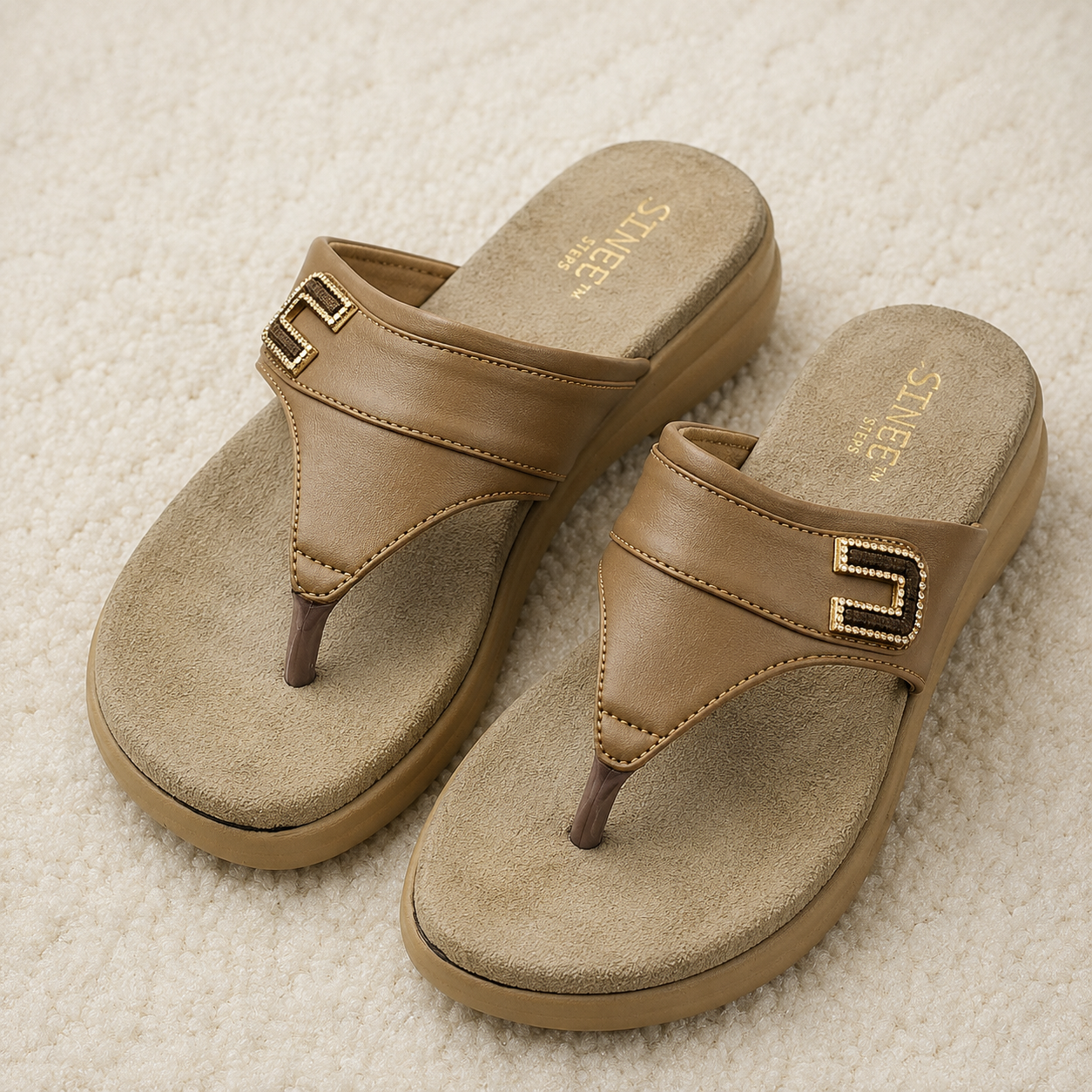 Women's Fashion Low Wedge chapples | Lightweight Air Mix Sole Stretch Lycra Comfort Mules