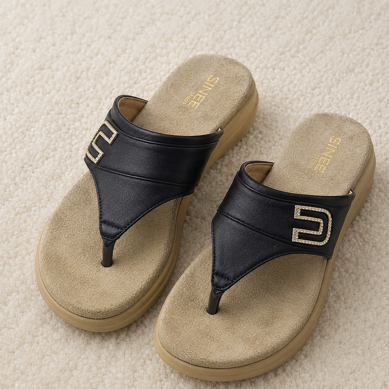 Women's Fashion Low Wedge chapples | Lightweight Air Mix Sole Stretch Lycra Comfort Mules