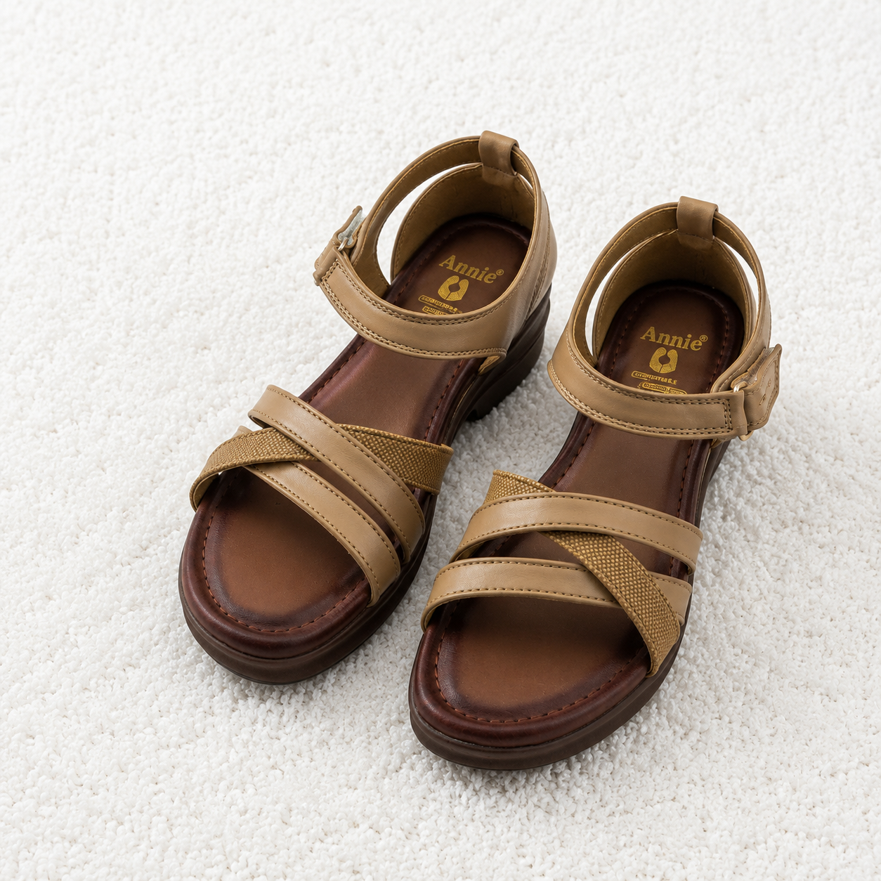 Women’s Comfort Wedge Sandals with Cushion Padding & PU Sole
