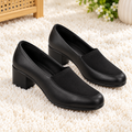 Women's Formal Block Heel Bellies with Synthetic Lycra Upper, Cushioned Footbed & PU Sole | Black & Brown