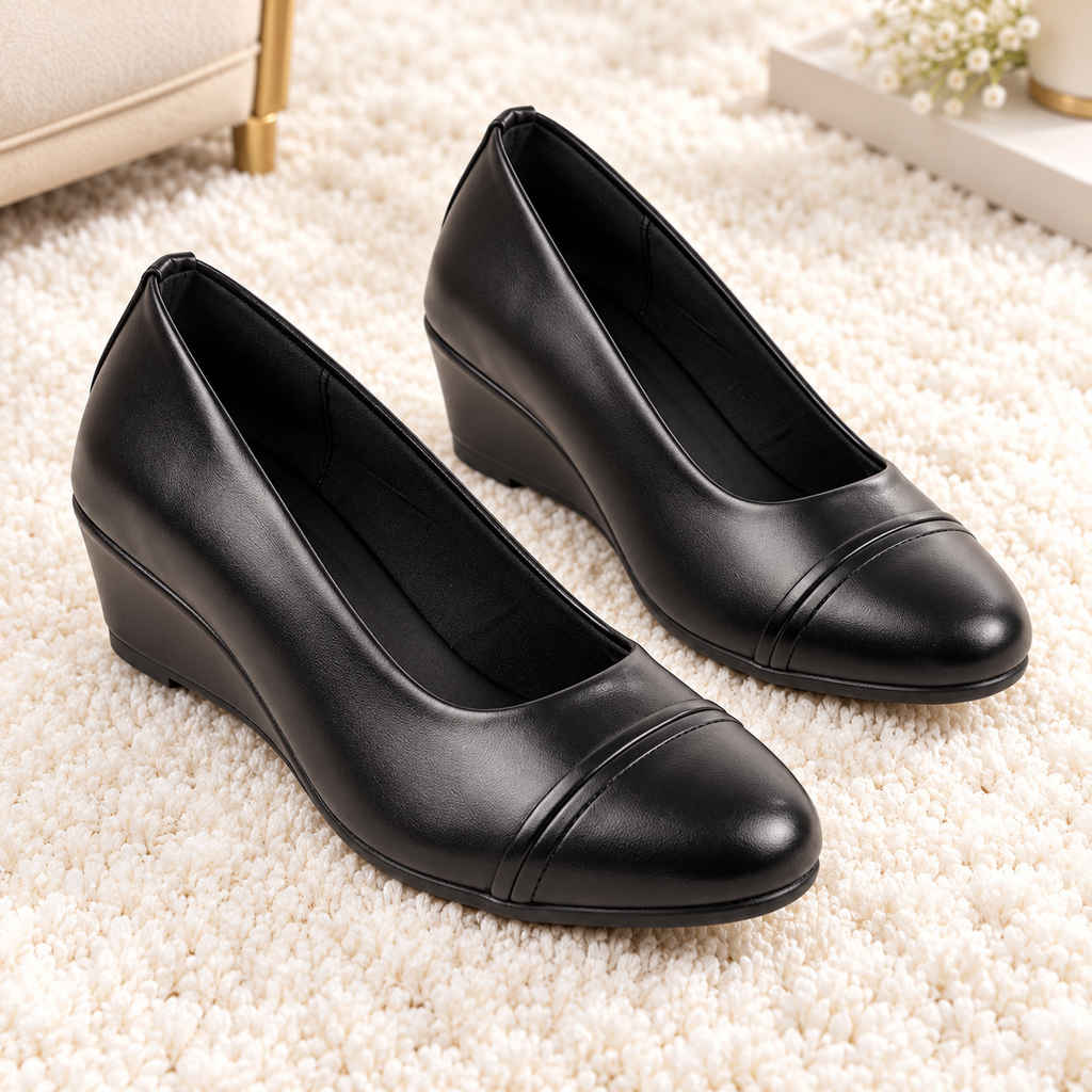 Women's Fashion Comfortable Wedge Heel Bellies with Synthetic Upper, PU Sole & Cushioned Footbed (Copy)