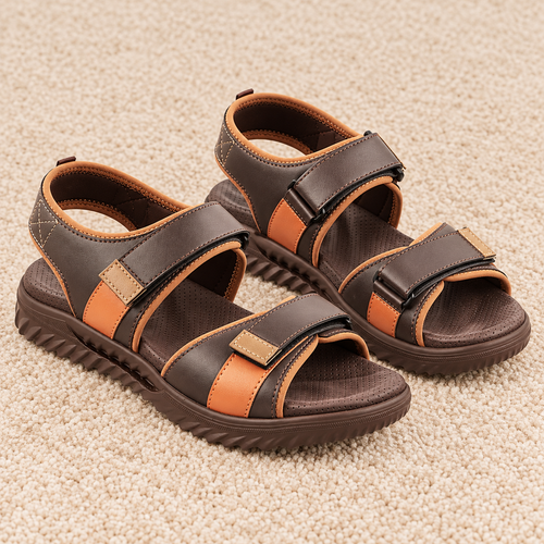 Men's Casual Sports Sandals with Synthetic Upper, Adjustable Straps, Cushioned Footbed and Lightweight PU Sole