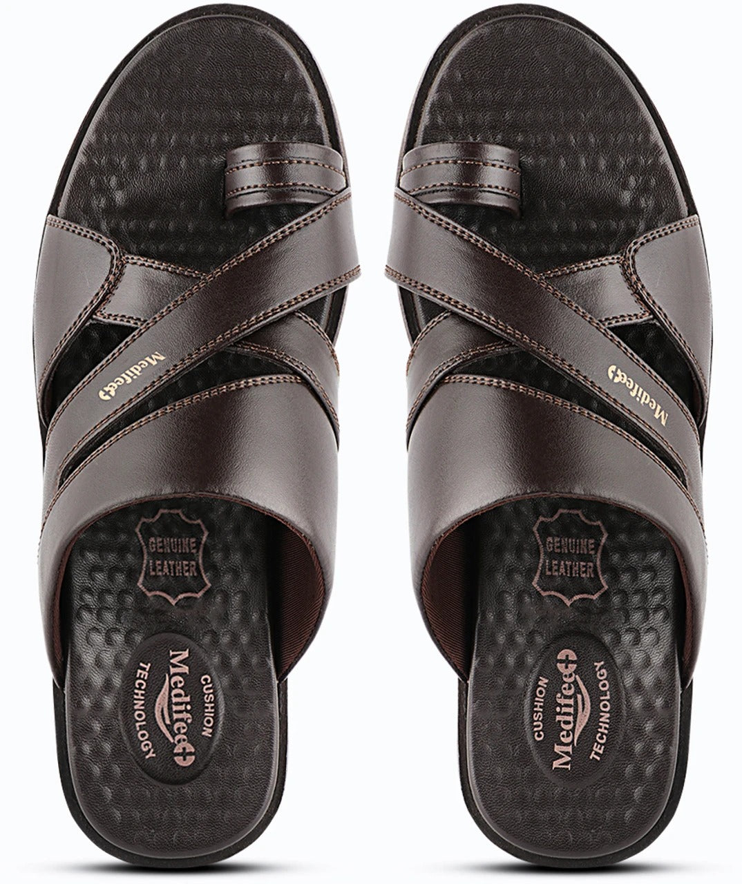 Medifeet Men's Casual Slip-On chapples with Synthetic Upper, Cushioned Footbed and Lightweight PU Sole