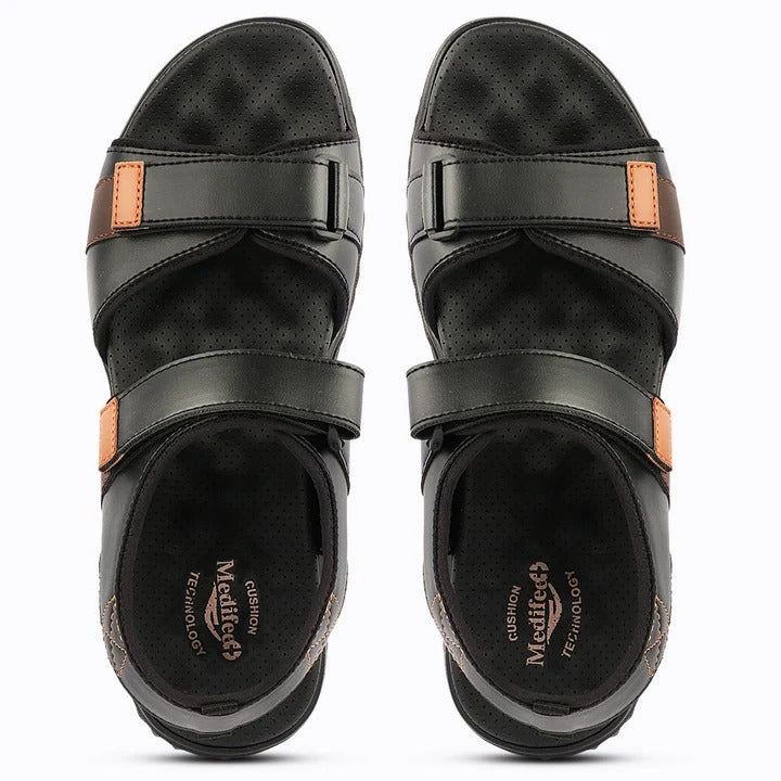 Men's Casual Sports Sandals with Synthetic Upper, Adjustable Straps, Cushioned Footbed and Lightweight PU Sole