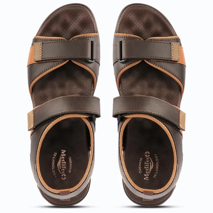 Men's Casual Sports Sandals with Synthetic Upper, Adjustable Straps, Cushioned Footbed and Lightweight PU Sole