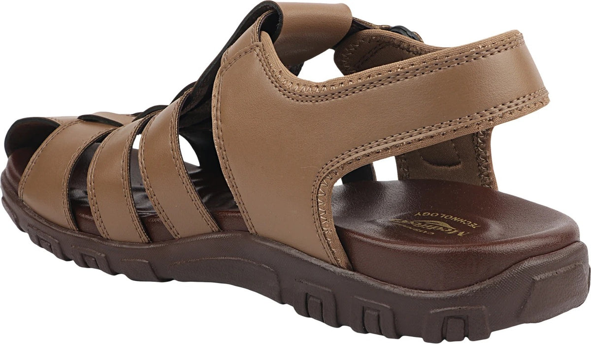 Men's Casual Closed-Toe Sandals with Synthetic Upper, PU Sole, Cushioned Footbed and Adjustable Hook & Loop Strap
