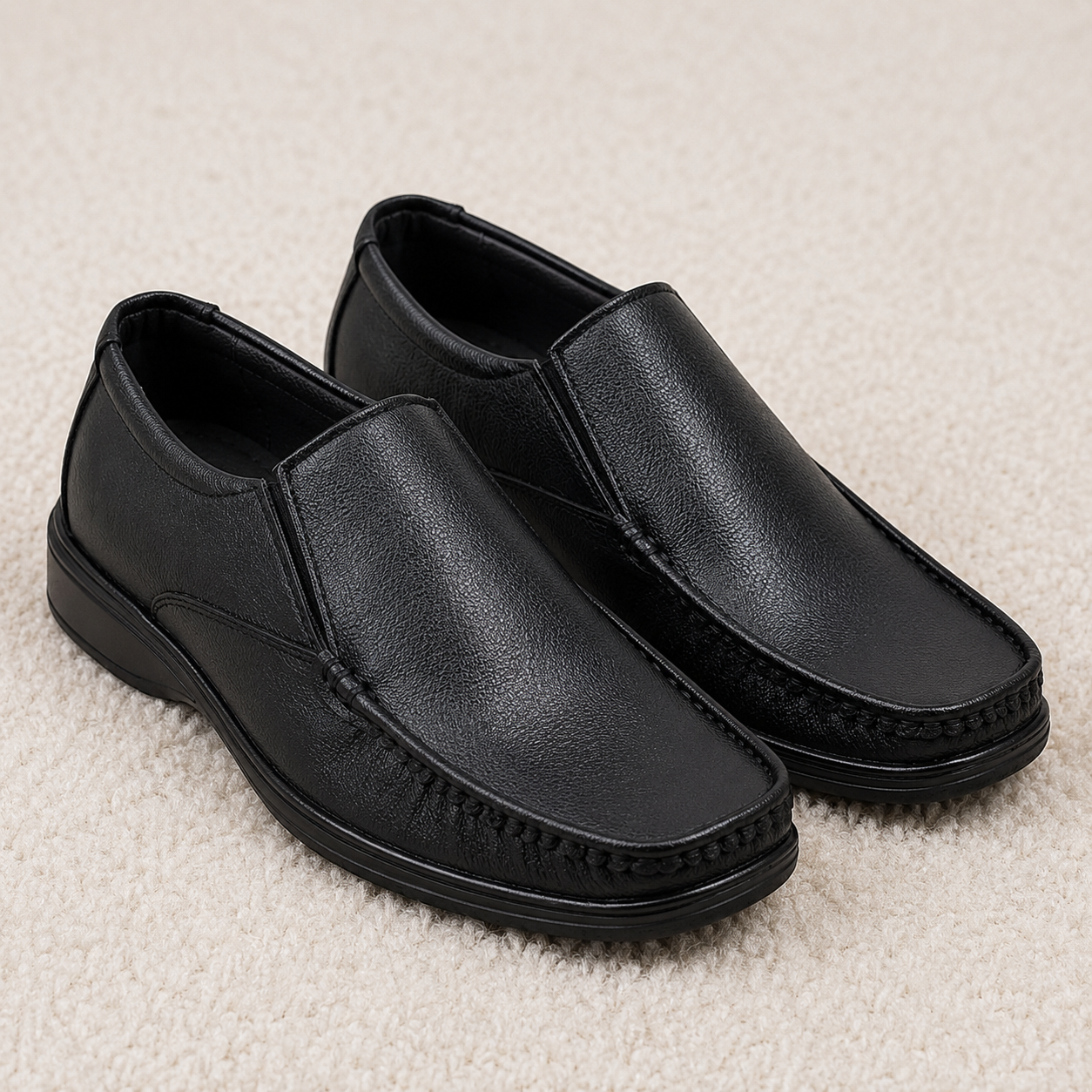 Men's Formal Derby Shoes | Comfortable Cushioned Dress Shoes for Office & Weddings | Lightweight PU Sole Textured Synthetic Leather Shoes for Men